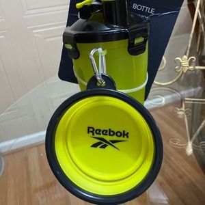 Brand New Set Of Reebok Water Bottle and Collapsible Feeding Bowl.